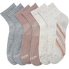 image:imageNautica Womens High Quarter Socks Moisture Wicking Cushioned Socks 6 PackOatmeal Heather