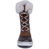 image:imageNautica Womens LaceUp Winter Snow amp Rain Boots  WaterResistant Insulated Boots with Cozy Faux Fur Lining for Warmth and Comfort  GlenoakBrown