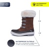 image:imageNautica Womens LaceUp Winter Snow amp Rain Boots  WaterResistant Insulated Boots with Cozy Faux Fur Lining for Warmth and Comfort  GlenoakBrown