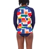 image:imageNautica Womens Long Sleeve Rashguard  QuickDry UPF Protection Swim Shirt Pool Beach Hiking Yoga VolleyballBlock Multi