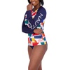 image:imageNautica Womens Long Sleeve Rashguard  QuickDry UPF Protection Swim Shirt Pool Beach Hiking Yoga VolleyballBlock Multi