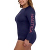 image:imageNautica Womens Long Sleeve Rashguard  QuickDry UPF Protection Swim Shirt Pool Beach Hiking Yoga VolleyballDeepsea