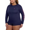 image:imageNautica Womens Long Sleeve Rashguard  QuickDry UPF Protection Swim Shirt Pool Beach Hiking Yoga VolleyballDeepsea