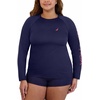 image:imageNautica Womens Long Sleeve Rashguard  QuickDry UPF Protection Swim Shirt Pool Beach Hiking Yoga VolleyballDeepsea
