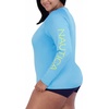 image:imageNautica Womens Long Sleeve Rashguard  QuickDry UPF Protection Swim Shirt Pool Beach Hiking Yoga VolleyballLight Blue