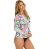 image:imageNautica Womens Long Sleeve Rashguard  QuickDry UPF Protection Swim Shirt Pool Beach Hiking Yoga VolleyballMulti Colors