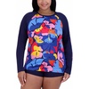 image:imageNautica Womens Long Sleeve Rashguard  QuickDry UPF Protection Swim Shirt Pool Beach Hiking Yoga VolleyballMulticolor
