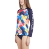 image:imageNautica Womens Long Sleeve Rashguard  QuickDry UPF Protection Swim Shirt Pool Beach Hiking Yoga VolleyballMulticolor