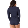 image:imageNautica Womens Long Sleeve Rashguard  QuickDry UPF Protection Swim Shirt Pool Beach Hiking Yoga VolleyballNavy Sea