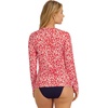 image:imageNautica Womens Long Sleeve Rashguard  QuickDry UPF Protection Swim Shirt Pool Beach Hiking Yoga VolleyballNew Red