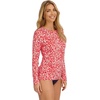 image:imageNautica Womens Long Sleeve Rashguard  QuickDry UPF Protection Swim Shirt Pool Beach Hiking Yoga VolleyballNew Red