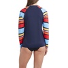 image:imageNautica Womens Long Sleeve Rashguard  QuickDry UPF Protection Swim Shirt Pool Beach Hiking Yoga VolleyballNewport Stripe