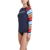 image:imageNautica Womens Long Sleeve Rashguard  QuickDry UPF Protection Swim Shirt Pool Beach Hiking Yoga VolleyballNewport Stripe