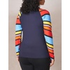 image:imageNautica Womens Long Sleeve Rashguard  QuickDry UPF Protection Swim Shirt Pool Beach Hiking Yoga VolleyballNewport Stripe