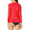 image:imageNautica Womens Long Sleeve Rashguard  QuickDry UPF Protection Swim Shirt Pool Beach Hiking Yoga VolleyballRed