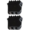 image:imageNautica Womens Low Cut Socks with Tab Mesh Cushioned Ankle Socks 12 PackBlackGrey