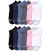 image:imageNautica Womens No Show Socks Moisture Wicking Low Cut Ankle Socks 12 PackPink Assorted