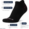 image:imageNautica Womens No Show Socks Moisture Wicking Low Cut Athletic Socks 6 PackSolid Black