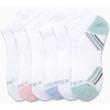 image:imageNautica Womens No Show Socks Moisture Wicking Low Cut Athletic Socks 6 PackWhite Pink Tab