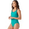 image:imageNautica Womens OnePiece Swimsuit  Slimming Tummy Control Bathing Suit QuickDry Fabric Bikini SwimsuitGreen Navy
