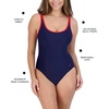 image:imageNautica Womens OnePiece Swimsuit  Slimming Tummy Control Bathing Suit QuickDry Fabric Bikini SwimsuitNavy Red