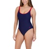 image:imageNautica Womens OnePiece Swimsuit  Slimming Tummy Control Bathing Suit QuickDry Fabric Bikini SwimsuitNavy Red