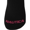 image:imageNautica Womens Quarter Socks Athletic Cushion Moisture Wicking Socks 6 PackAll Black