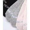 image:imageNautica Womens Quarter Socks Athletic Cushion Moisture Wicking Socks 6 PackLight Pink Black