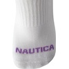 image:imageNautica Womens Quarter Socks Moisture Wicking Cushion Athletic Socks 6 PackAll White
