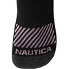 image:imageNautica Womens Quarter Socks Moisture Wicking Cushion Athletic Socks 6 PackBlack Logo