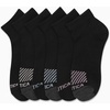 image:imageNautica Womens Quarter Socks Moisture Wicking Cushion Athletic Socks 6 PackBlack Logo