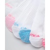 image:imageNautica Womens Quarter Socks Moisture Wicking Cushion Athletic Socks 6 PackWhite Pink