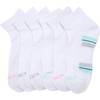 image:imageNautica Womens Quarter Socks Moisture Wicking Cushion Athletic Socks 6 PackWhiteBlue