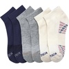 image:imageNautica Womens Quarter Socks Moisture Wicking Cushion Athletic Socks 6 PackWhiteGreyBlue