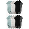 image:imageNautica Womens Quarter Socks Moisture Wicking Cushioned Socks 12 PackBlackOatmealGreen