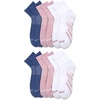 image:imageNautica Womens Quarter Socks Moisture Wicking Cushioned Socks 12 PackHigh Quarter PinkWhiteBlue