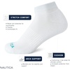 image:imageNautica Womens Quarter Socks Moisture Wicking Cushioned Socks 12 PackHigh Quarter White