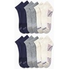 image:imageNautica Womens Quarter Socks Moisture Wicking Cushioned Socks 12 PackWhiteGreyBlue