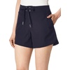image:imageNautica Womens Standard Solid 45 Core Stretch Quick Dry Board Short Swimsuit Bottom Adjustable Drawstring Waistband CordDeep Sea