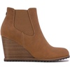 image:imageNautica Womens Wedge Boot  Casual Fashion High Heel SlipOn Ankle BootiesTan Maala