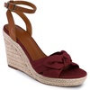 image:imageNautica Womens Espadrille Wedge Sandals  Platform Heel Summer Dress Shoes with Ankle Strap and Bow  Comfortable Open Toe Beach and Casual FootwearBurgundybuckle