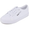 image:imageNautica Womens Fashion Sneaker Classic LowTop LaceUp Casual Shoe with Metal Side Logo and Soft Cushioned Comfort for Everyday WearArentwhite