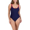 image:imageNautica Womens OnePiece Swimsuit  Slimming Tummy Control Bathing Suit QuickDry Fabric Bikini SwimsuitNavy Red