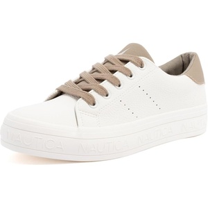 image:imageNautica Women Fashion Sneaker LaceUp Tennis Casual Shoes for LadiesKildatewhite Taupe