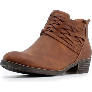 image:imageNautica Womens Ankle Boot with Side Zipper  Stylish Dress Boot for Women  Featuring a Low Heel Chic Design and Versatile Sizing  The Perfect Ankle Bootie for Dressy and Casual Occasions  AlaraCognacbraid