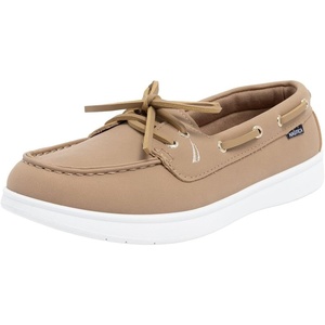 image:imageNautica Womens Casual Boat Shoes MocToe Loafers with Cushioned Insole Deck Fashion SneakerLight Tan