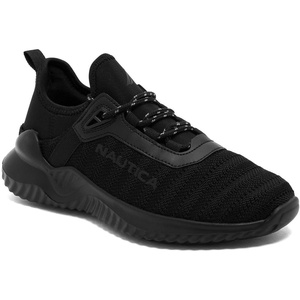 image:imageNautica Womens Casual Fashion Sneakers  Comfortable Walking Shoes with Knit Upper and Cushioned SupportBlack Monodanville