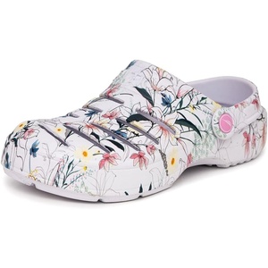 image:imageNautica Womens Classic SlipOn Clogs  Comfortable Crafted Clog Water Shoes for Garden and Casual WearLily Print