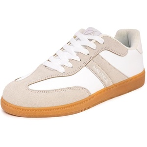 image:imageNautica Womens Fashion Sneaker Classic Casual Shoe with Soft Cushion Comfort and Durable Gum Bottom Outsole  KeotaWhite Taupekeota