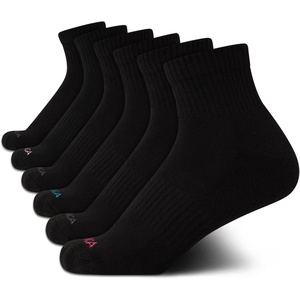 image:imageNautica Womens High Quarter Socks Moisture Wicking Cushioned Socks 6 PackBlack